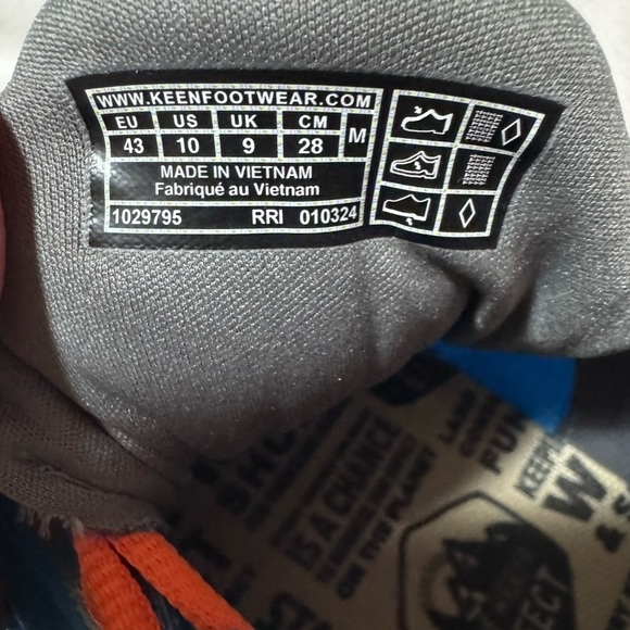 Keen (NWT) Men's Athletic Running Trail Shoes - Blue and Orange, Size 10 - Picture 9 of 10